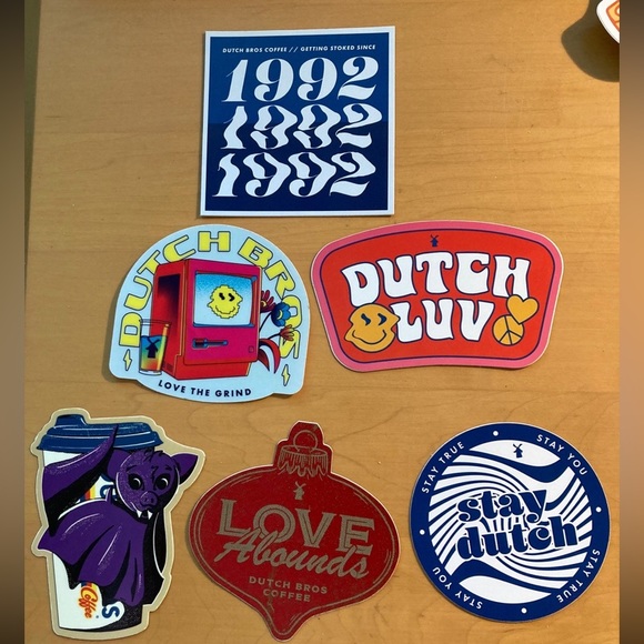 Zombie, Christmas, Arizona Rare Hard to Find Dutch Bros Stickers Mystery Bundle - Picture 15 of 16
